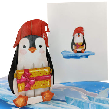 Christmas Penguin Pop-Up Card
